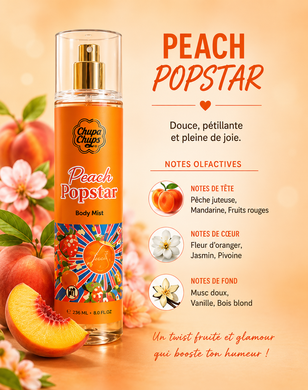Chupa Chups Peach Popstar